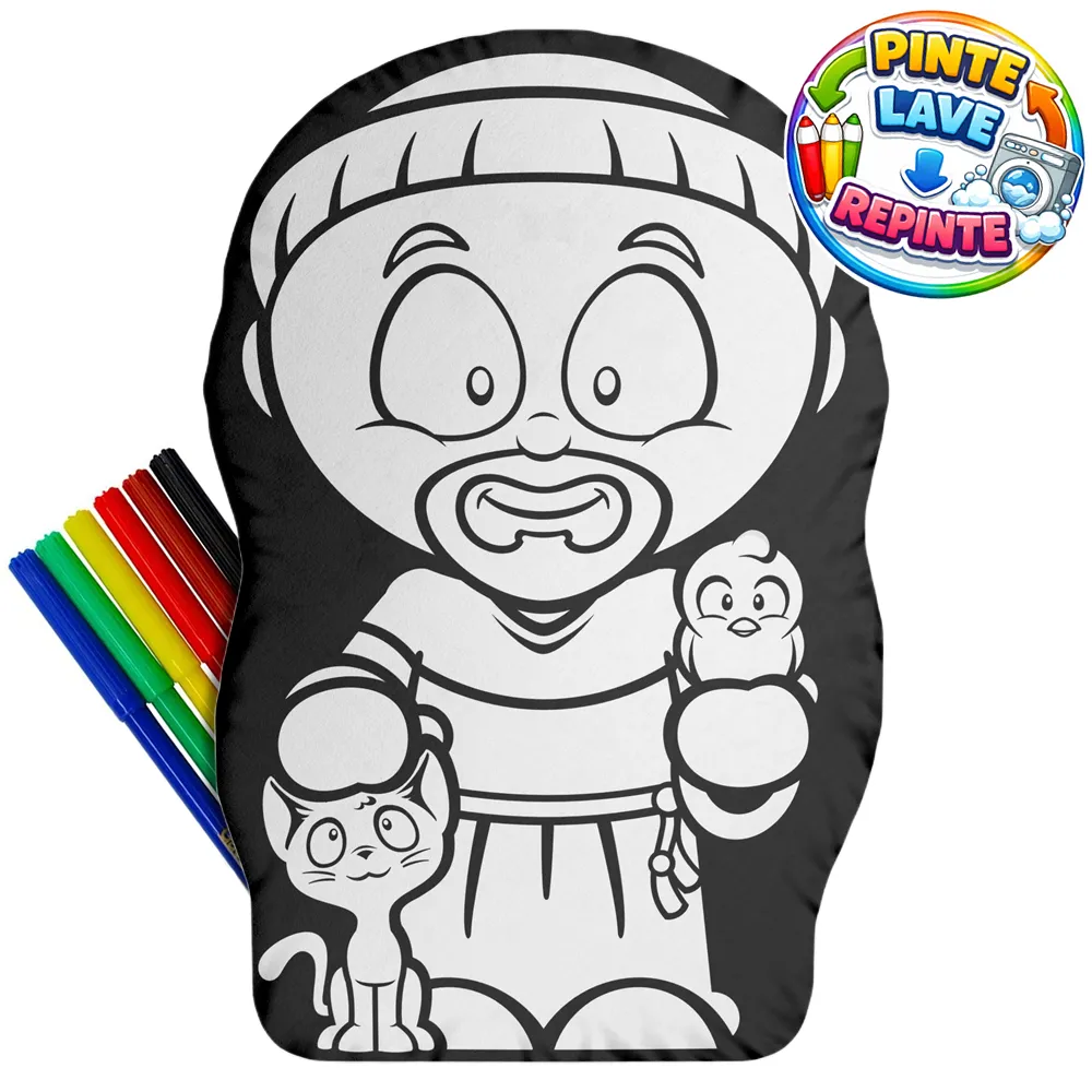 Boneco Naninha São Francisco de Assis de Colorir
