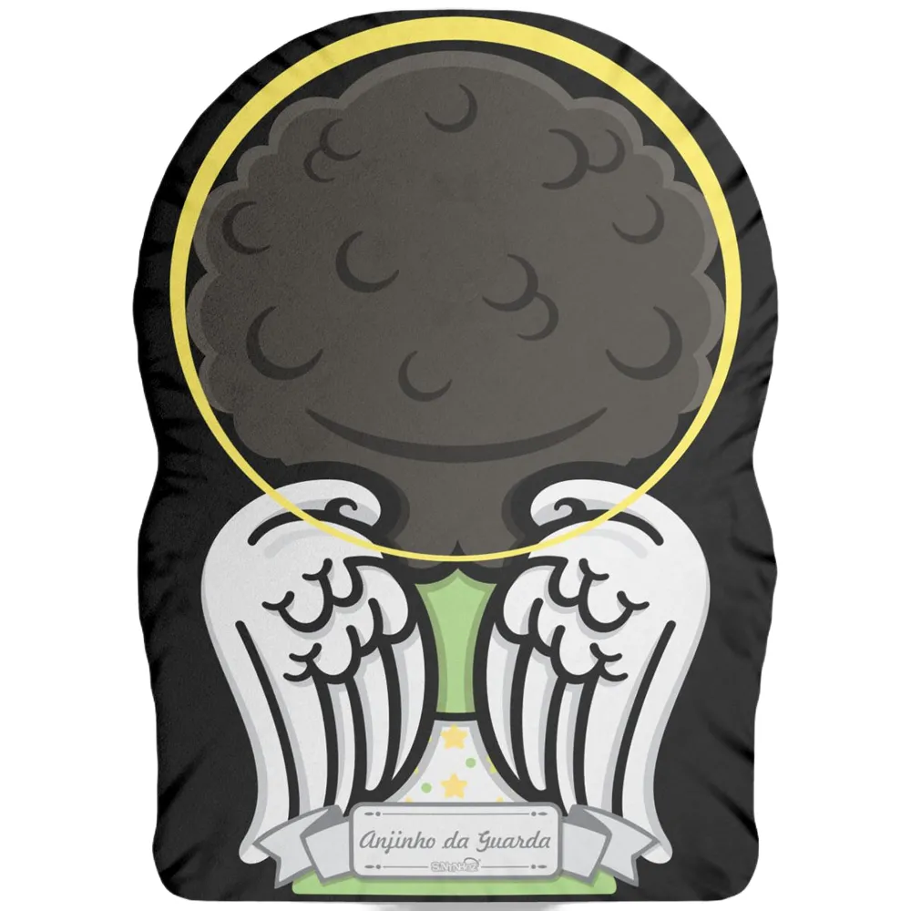 Boneco Almofada Naninha Anjo da Guarda - Negro - Imagem 2