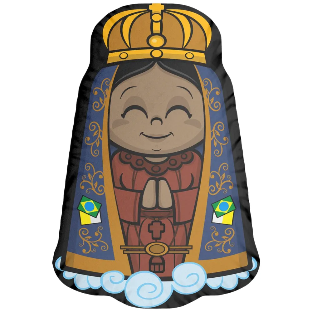 Boneco Almofada Naninha Nossa Senhora Aparecida Sorrindo