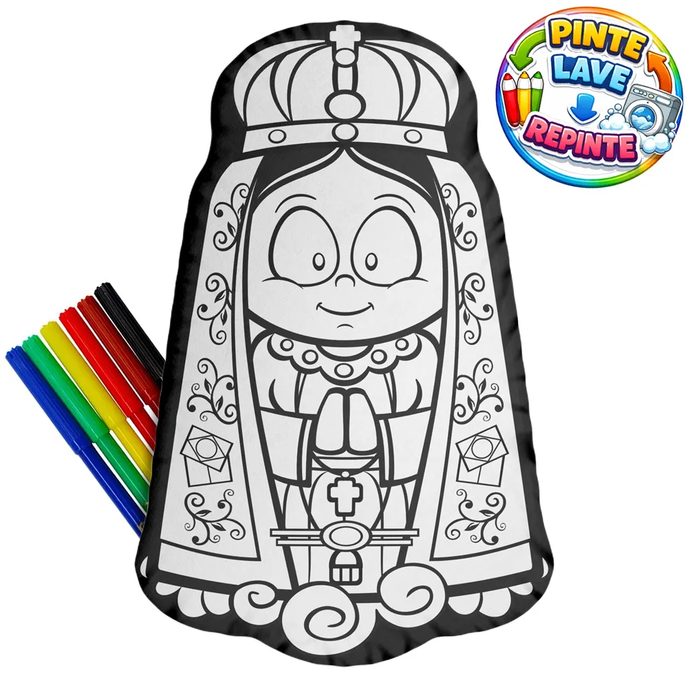 Boneco Naninha Nossa Senhora Aparecida de Colorir