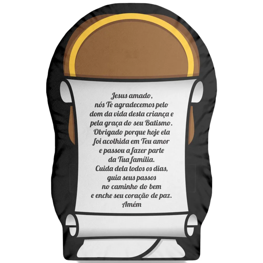 Boneco Almofada Naninha Jesus Batizado - Imagem 2