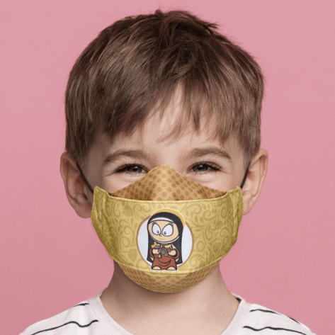 Máscara 3D Santa Teresinha- Infantil