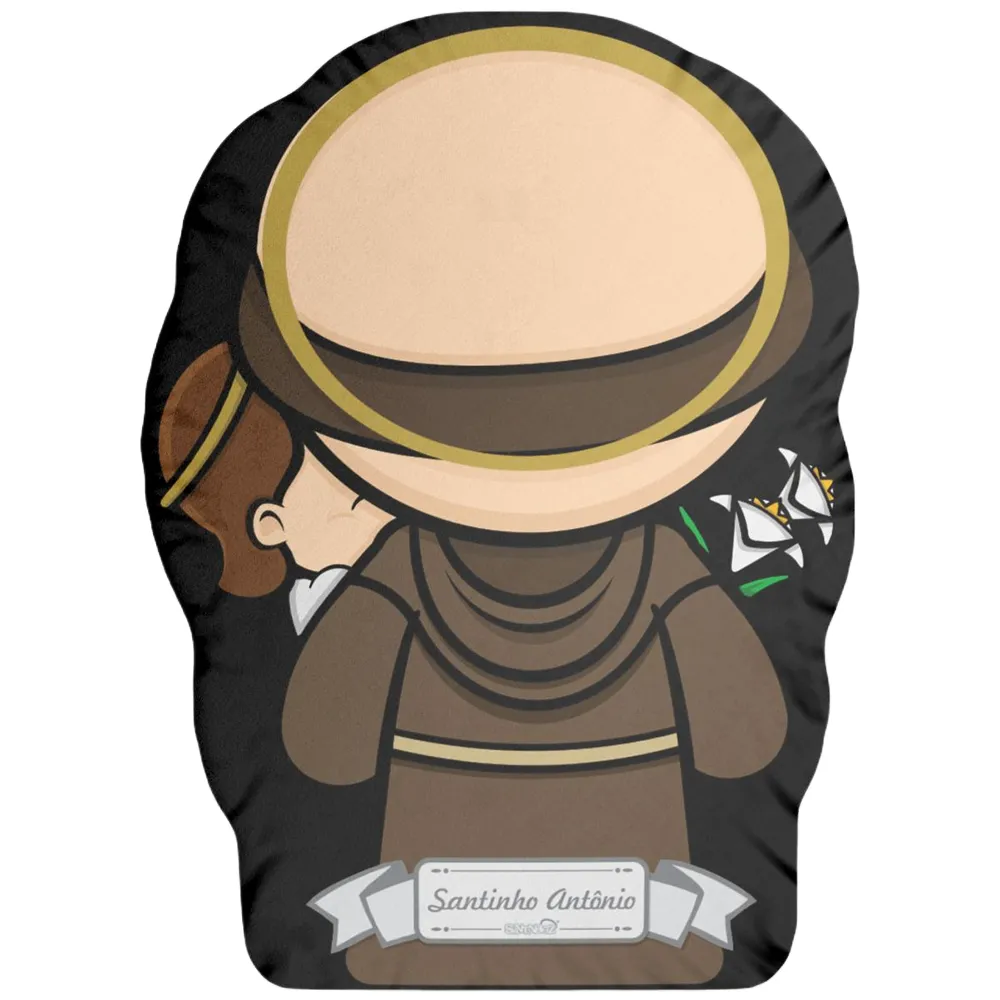 Boneco Almofada Naninha Santo Antônio Sorrindo - Imagem 2