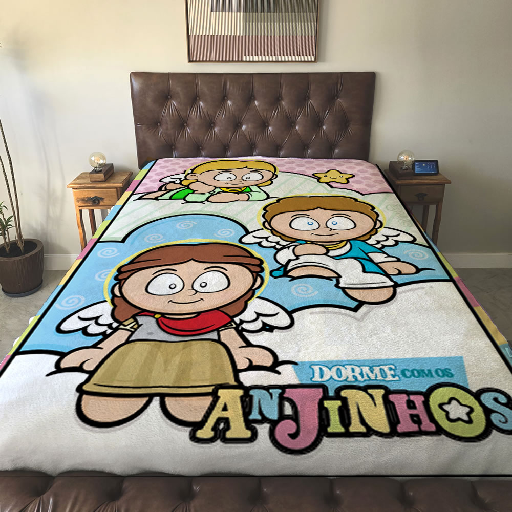 CASAL - Manta Soft Dorme com os Anjinhos
