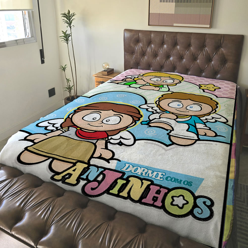 CASAL - Manta Soft Dorme com os Anjinhos - Imagem 2