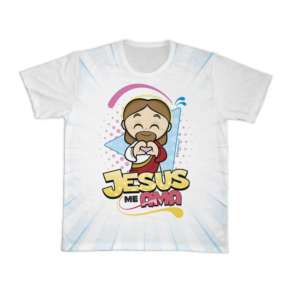 Camiseta Jesus me Ama - Branca