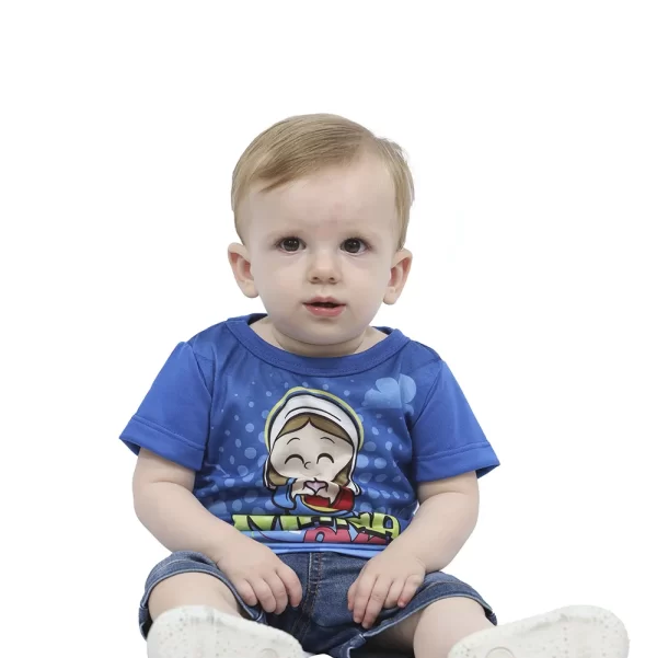 Camiseta Maria me Ama - Azul - Imagem 3
