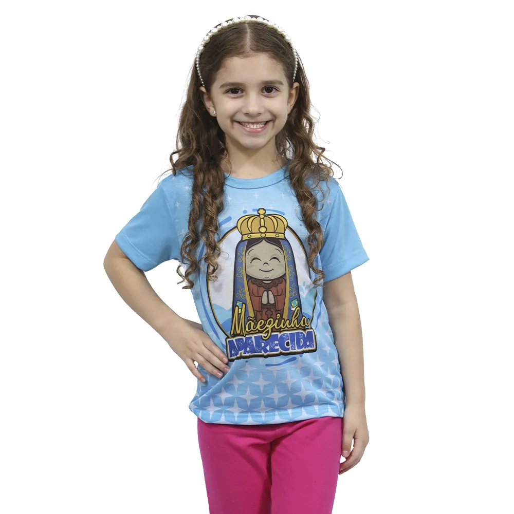 Camiseta Nossa Senhora Aparecida- Turquesa - Imagem 2