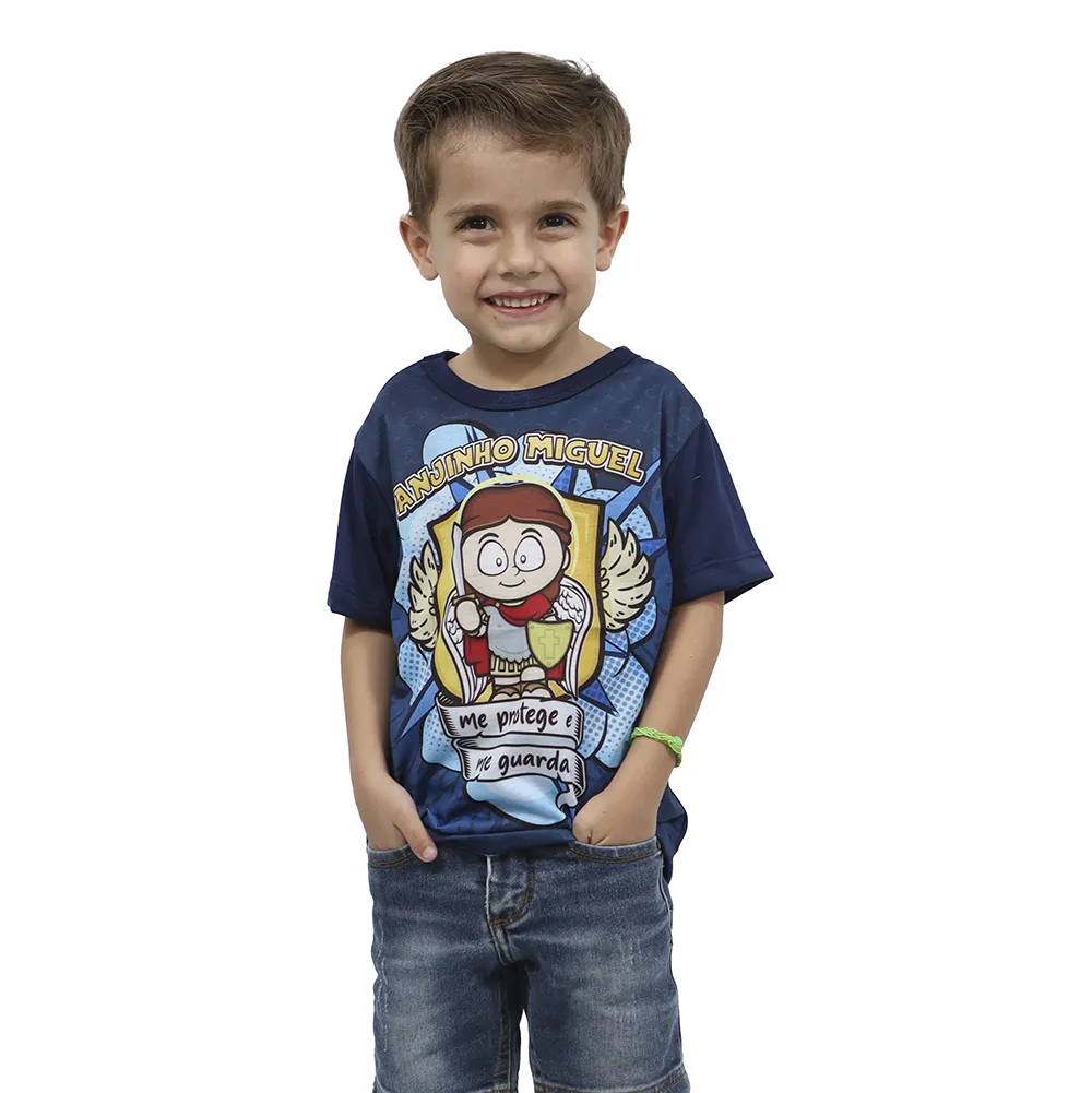 Camiseta S&atilde;o Miguel Arcanjo- Azul Marinho - Imagem 5