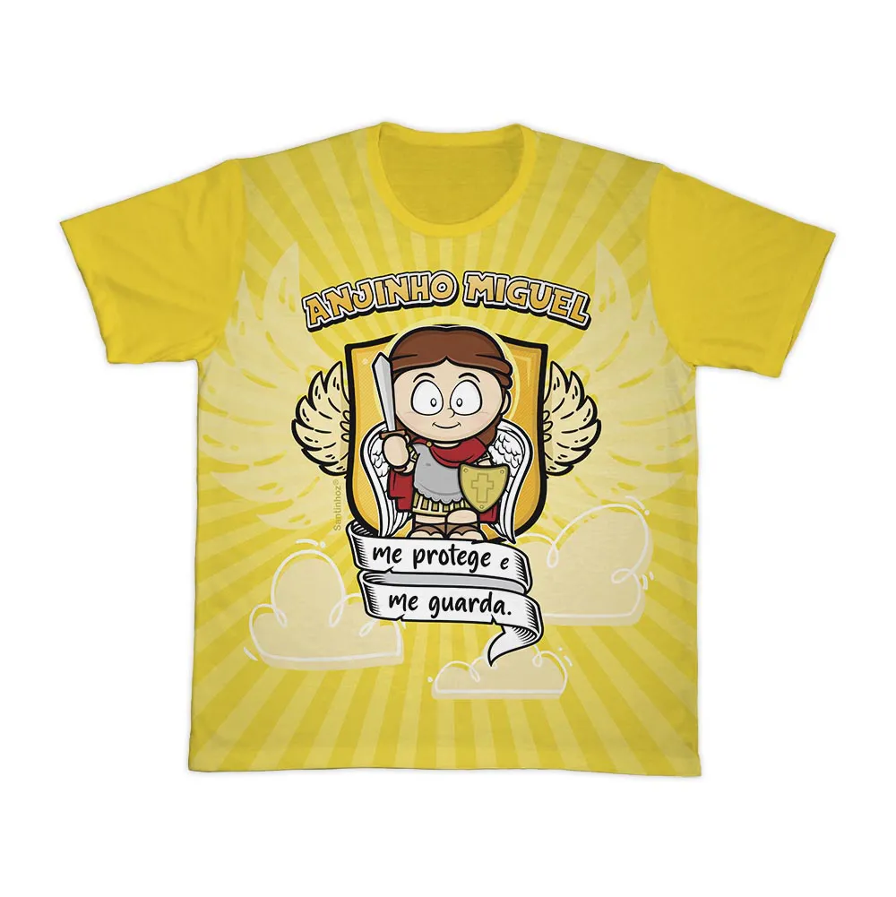 Camiseta S&atilde;o Miguel Arcanjo- Amarela