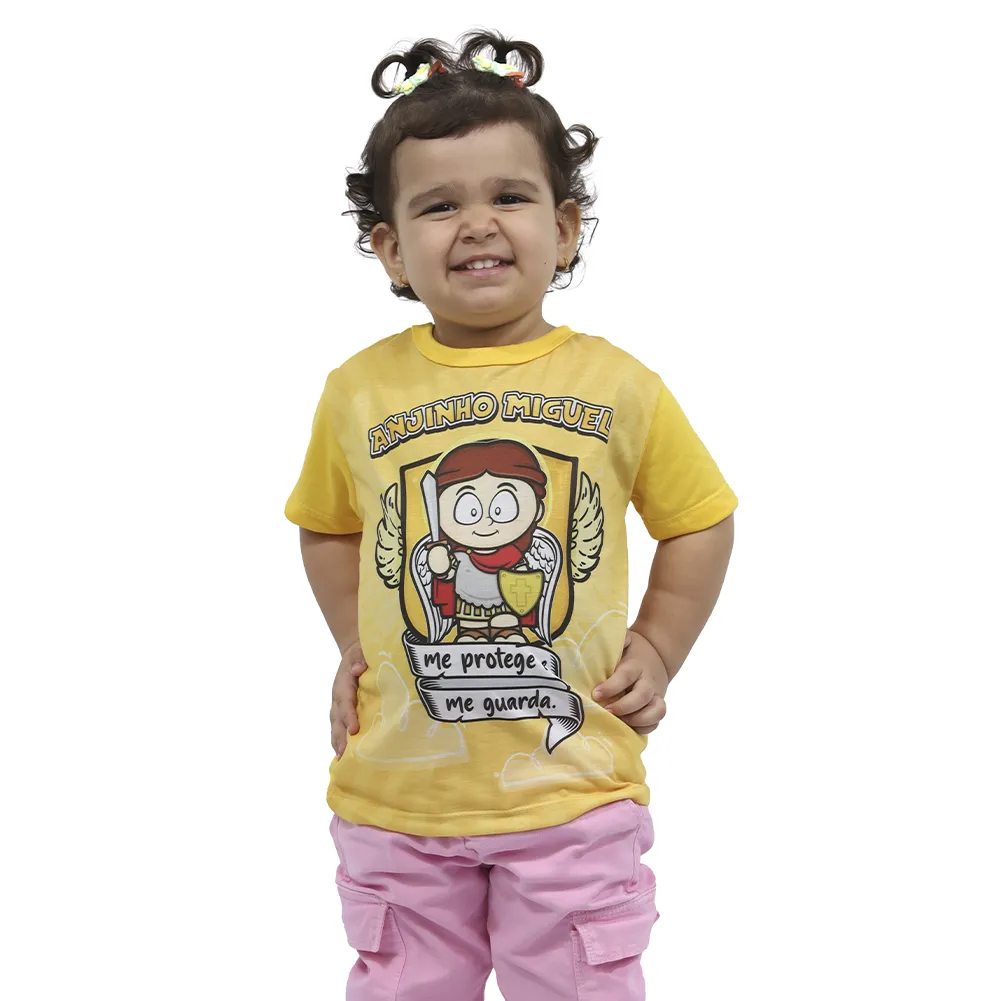 Camiseta S&atilde;o Miguel Arcanjo- Amarela - Imagem 2