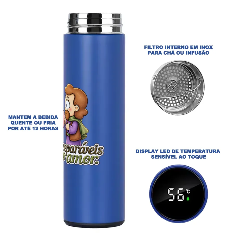Kit Garrafa Térmica Inox - Unidos por Deus - Imagem 5