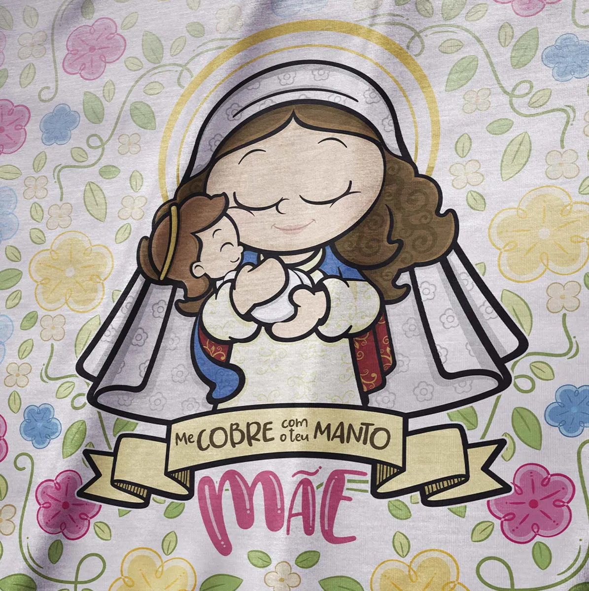Camiseta Me Cobre com Teu Manto M&atilde;e - Imagem 2