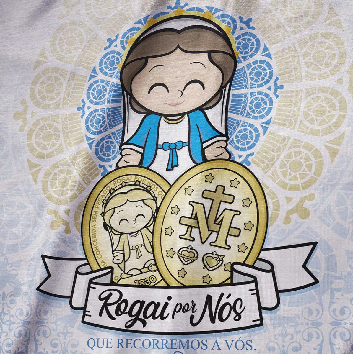Camiseta Nossa Senhora das Graças - Branca - Imagem 2