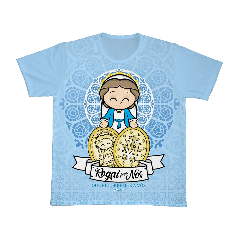 Camiseta Nossa Senhora das Graças - Azul