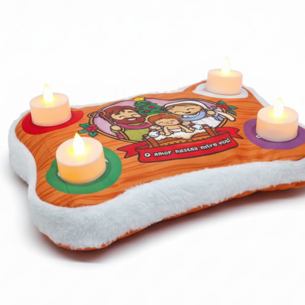 Coroa do Advento com 4 velas LED - Imagem 4
