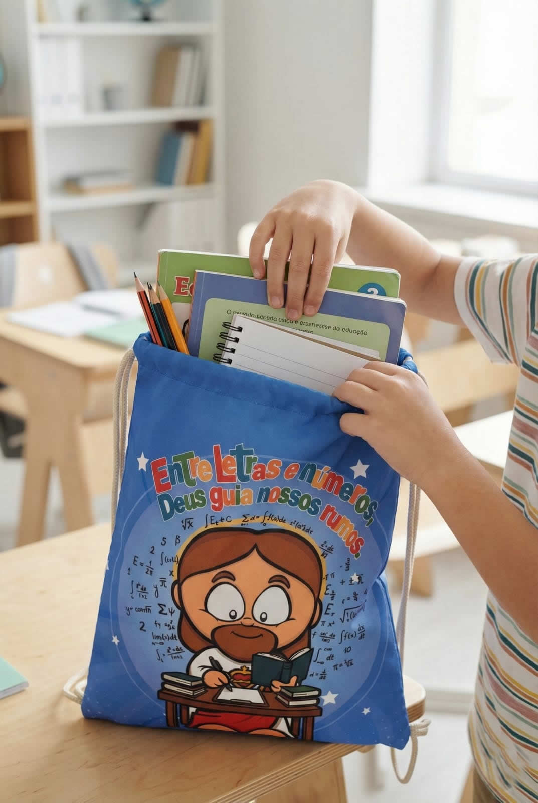 Saco Mochila - Deus Guia nossos Rumos - Imagem 5