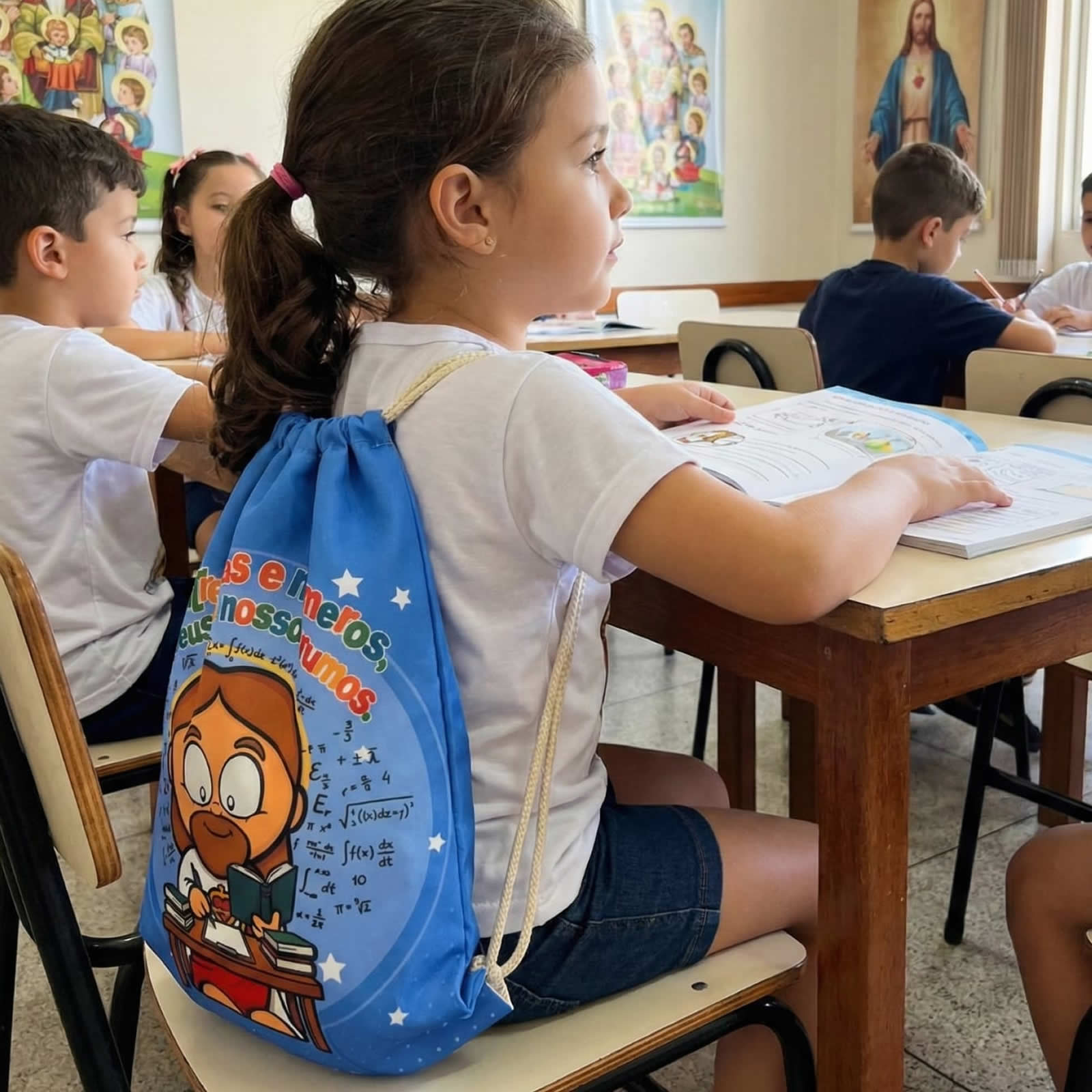 Saco Mochila - Deus Guia nossos Rumos - Imagem 4