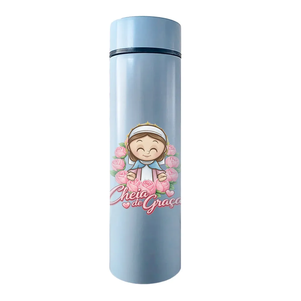 Garrafa Térmica Inox Cheia de Graça - Azul