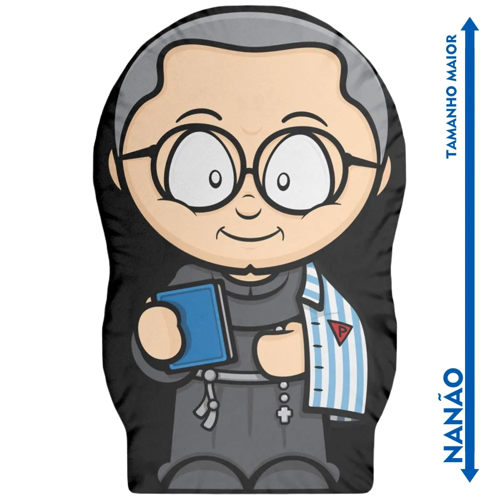 Nanão Boneco Almofada São Maximiliano Maria Kolbe
