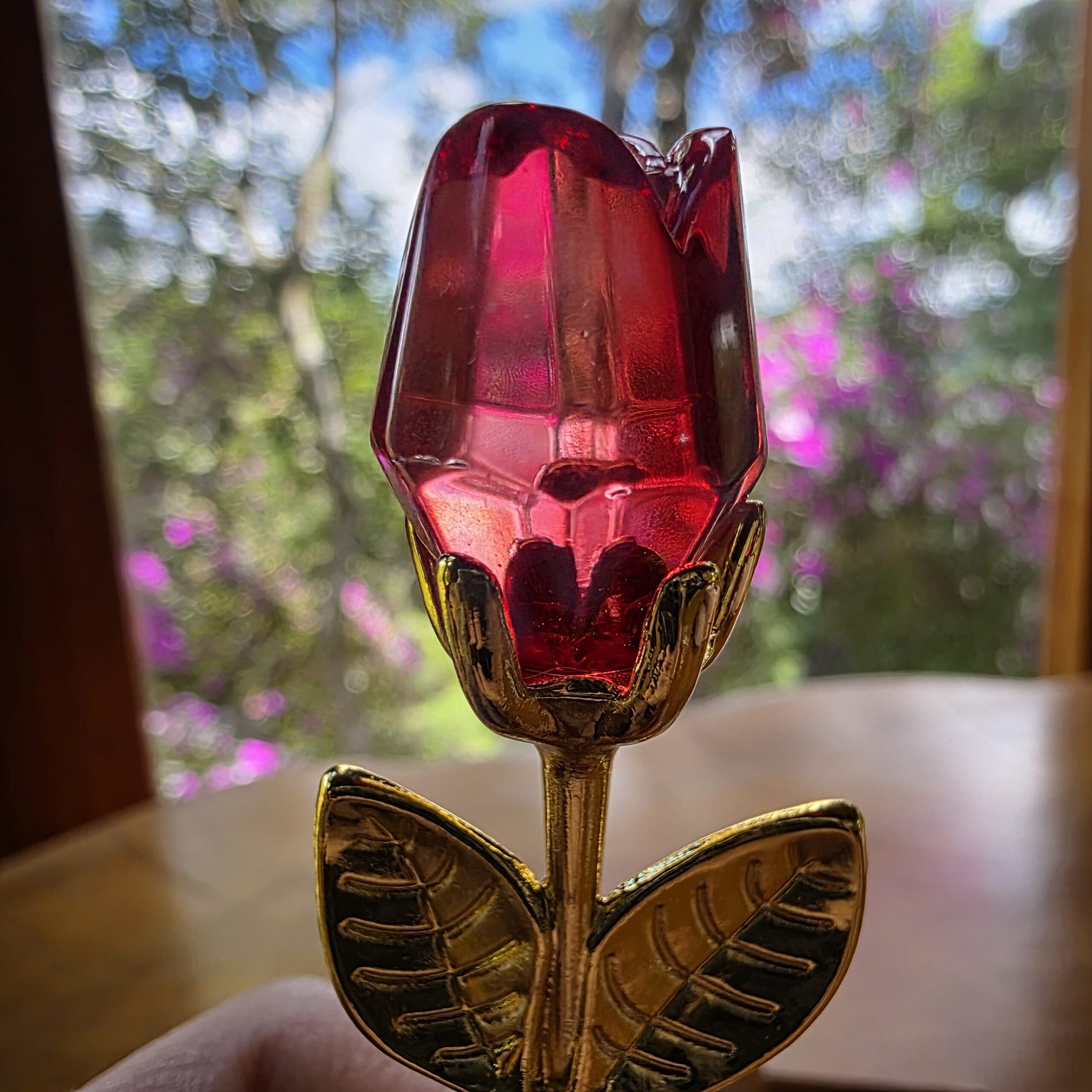 Almofada com Rosa de Vidro - Chuva de Rosas - Santa Teresinha - Imagem 2