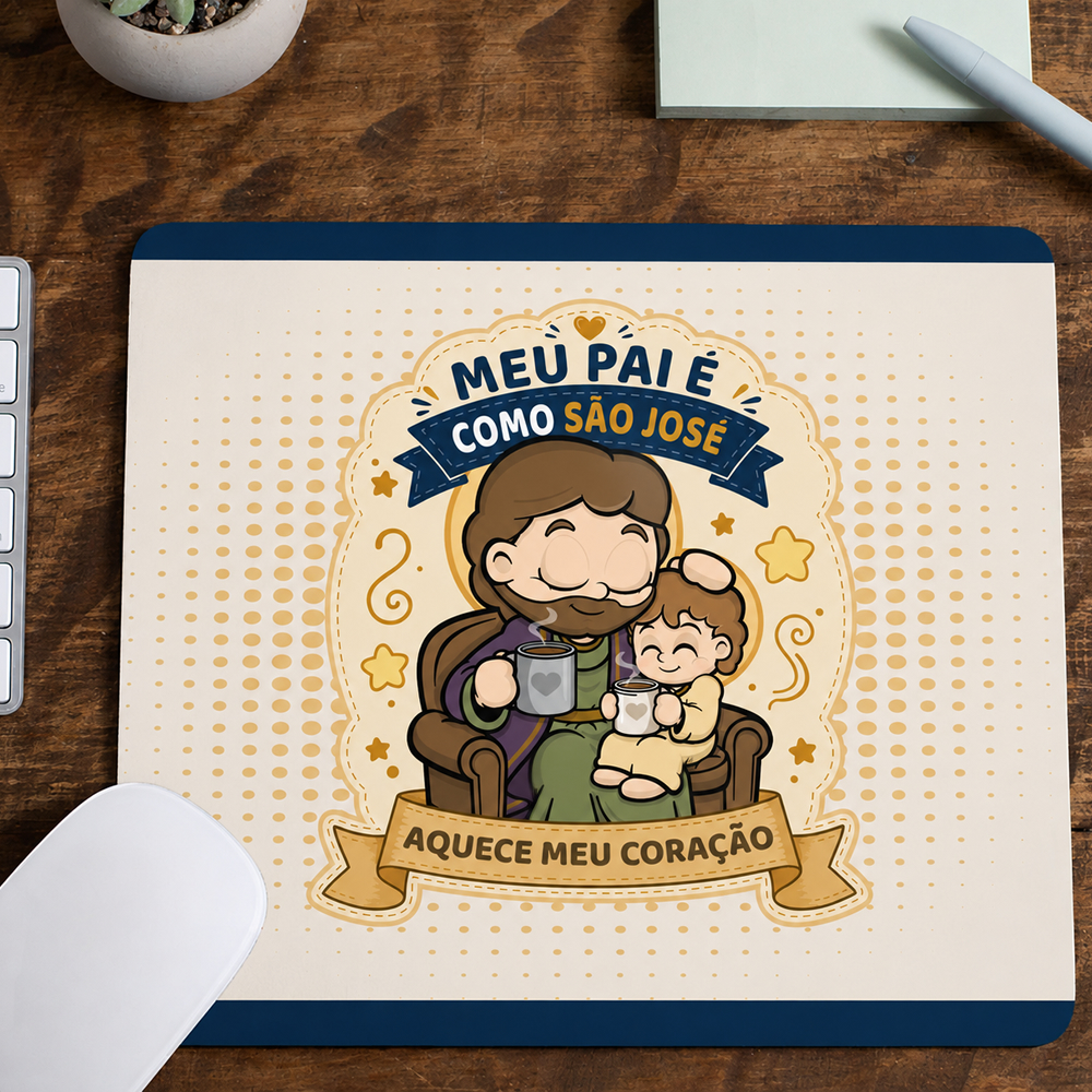 MousePad Pai – Meu Pai é Como São José – Aquece meu Coração