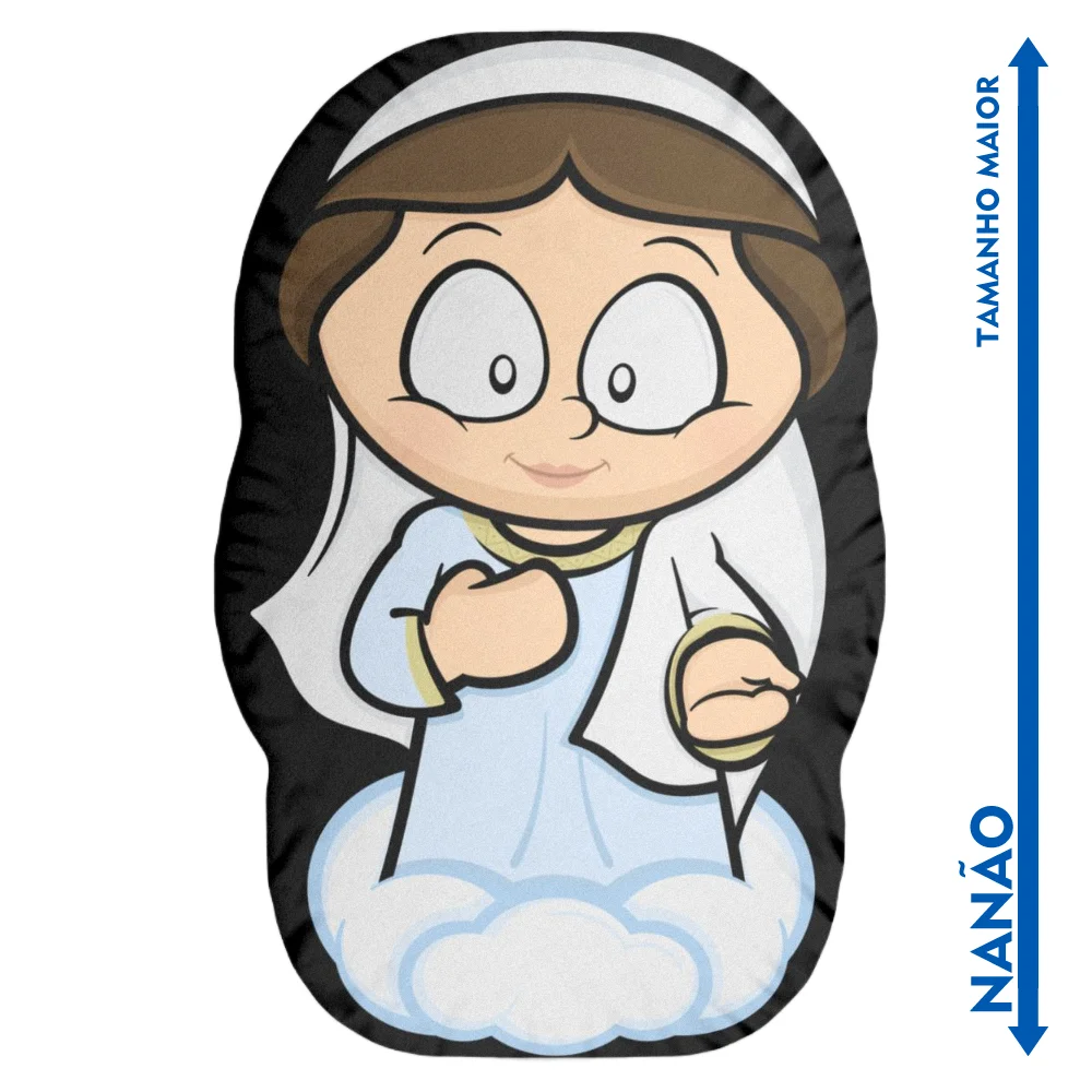 Nanão Boneco Almofada Nossa Senhora de Medjugorje Rainha da Luz