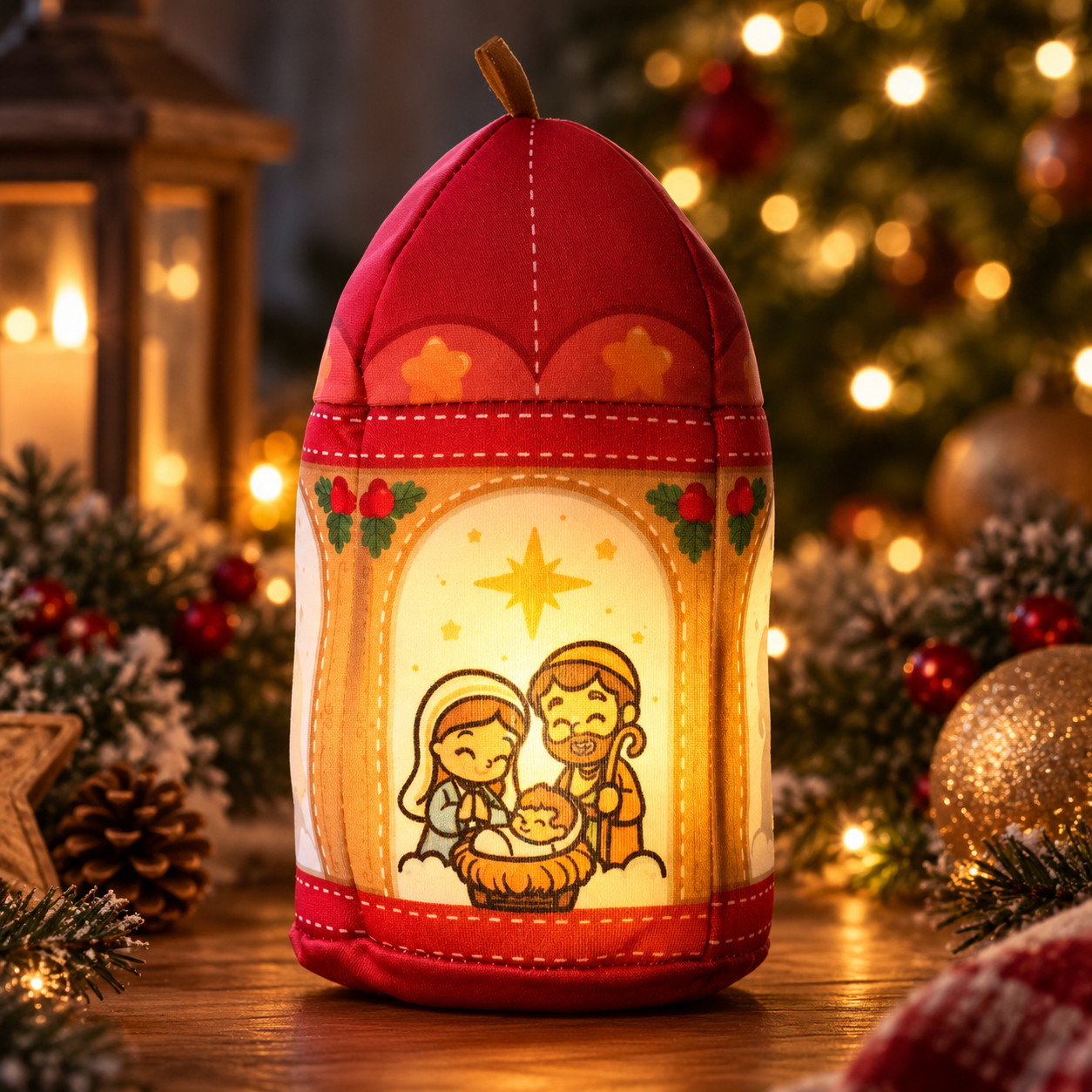 Lanterna de Tecido Sagrada Família — Luz de Natal - Imagem 3